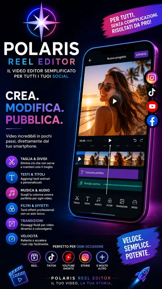 Polaris Reel Editor - software per video social